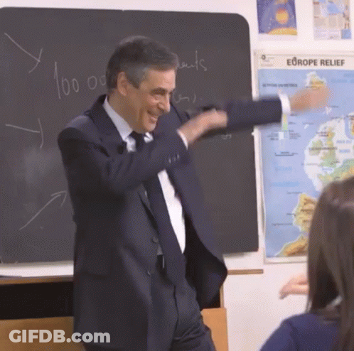 Man In Suit And Tie At Blackboard 100000 GIF