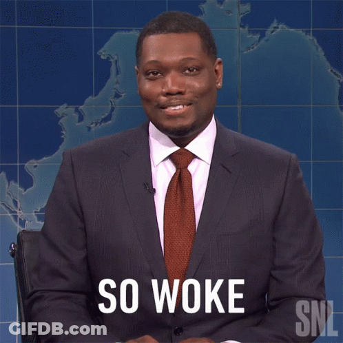 Man In Suit And Tie At Map Saying So Woke GIF