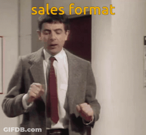 Man In Suit And Tie At Sales Format Wall GIF