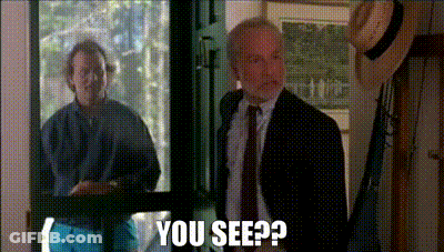 Man In Suit And Tie At Window Saying You See GIF