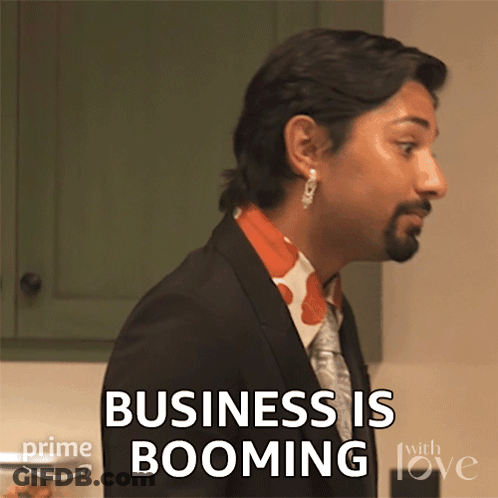 Man In Suit And Tie Business Is Booming GIF