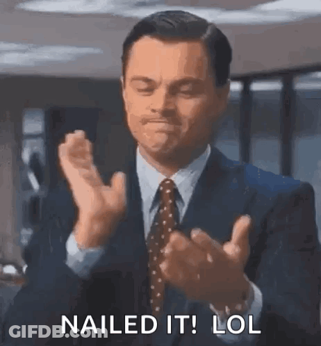 Man In Suit And Tie Clapping Nailed It Lol GIF