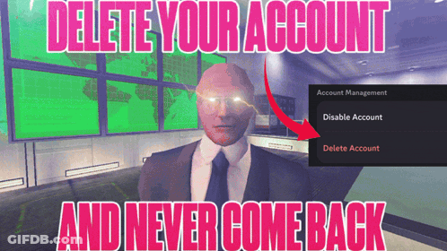 Man In Suit And Tie Delete Your Account GIF