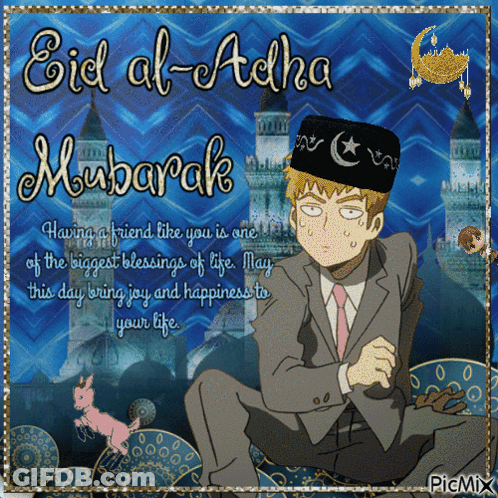Man In Suit And Tie Eid Al-Adha Mubarak GIF