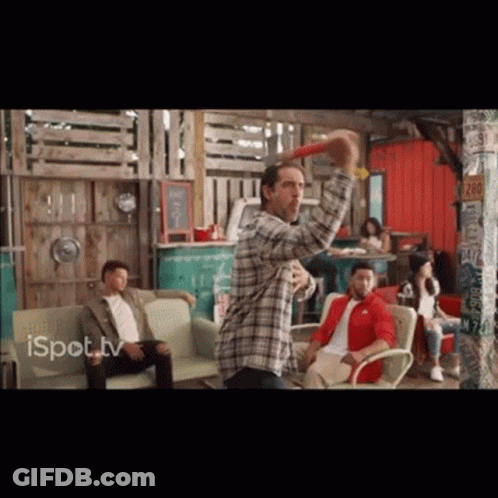 Man In Suit And Tie Fist Up Knee Surgery Time GIF