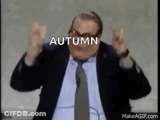 Man In Suit And Tie Funny Face Autumn GIF