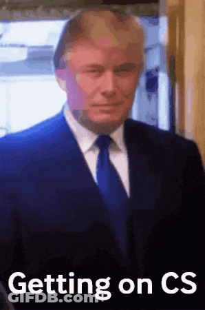 Man In Suit And Tie Getting On Cs GIF
