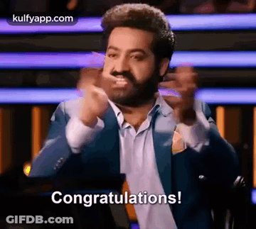 Man In Suit And Tie Giving Congratulations Speech GIF