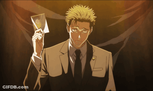 Man In Suit And Tie Holding Paper GIF