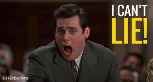 Man In Suit And Tie I Can't Lie Sign GIF