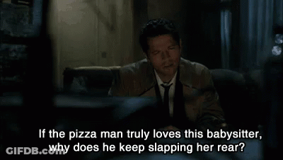 Man In Suit And Tie If The Pizza Man Truly Loves This Babysitter GIF