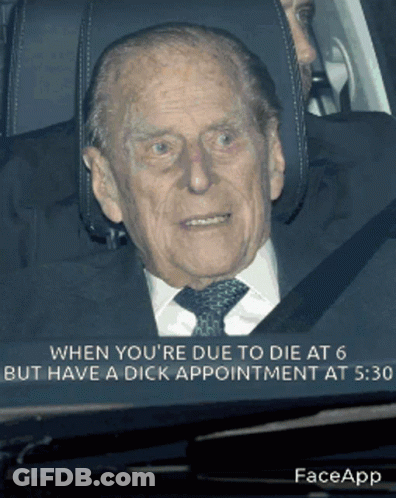 Man In Suit And Tie In Back Seat Saying Faceapp GIF