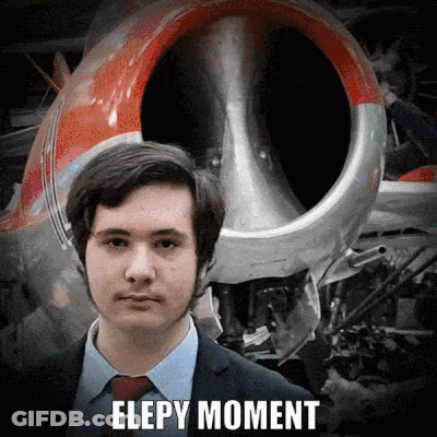 Man In Suit And Tie In Front Of Airplane Elepy Moment GIF