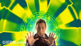 Man In Suit And Tie In Front Of Homeflix Background GIF