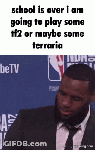 Man In Suit And Tie In Front Of NBA Logo GIF