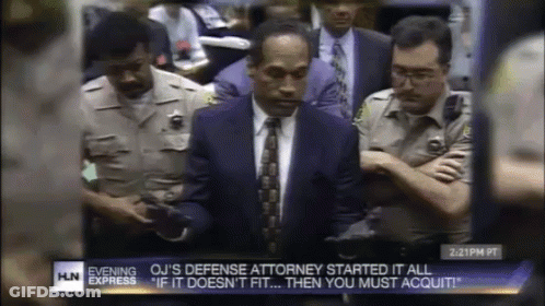 Man In Suit And Tie In Front Of Police GIF
