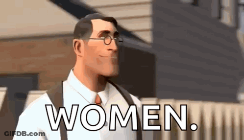 Man In Suit And Tie In Front Of Women Building GIF