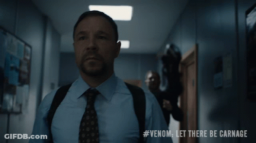 Man In Suit And Tie In Hallway #Venom Let There Be Carnage GIF