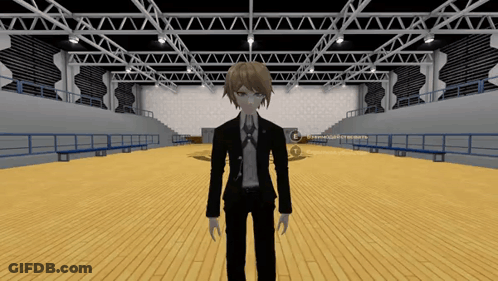 Man In Suit And Tie In Stadium GIF
