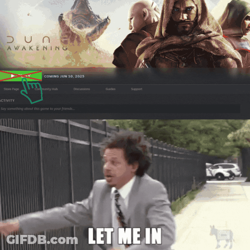 Man In Suit And Tie Let Me In GIF