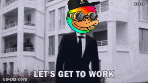 Man In Suit And Tie Let's Get To Work GIF