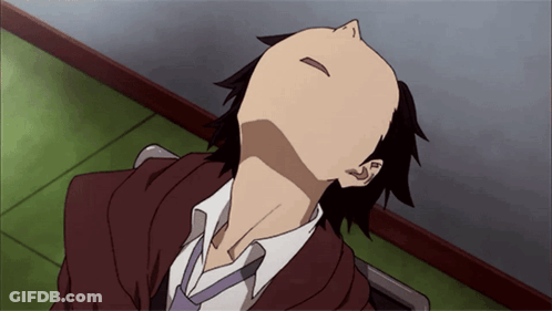 Man In Suit And Tie Looking Up GIF
