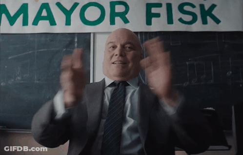 Man In Suit And Tie Mayor Fisk Banner GIF
