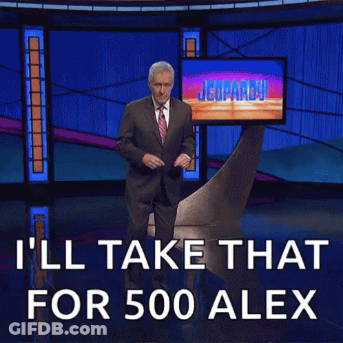 Man In Suit And Tie On Jeopardy GIF