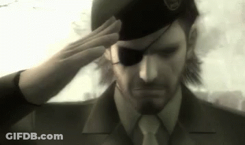 Man In Suit And Tie Saluting With Hat And Eye Patch GIF