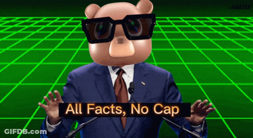 Man In Suit And Tie Saying All Facts No Cap GIF