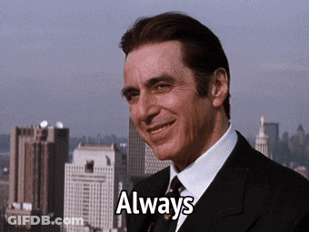Man In Suit And Tie Saying Always GIF