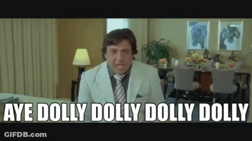 Man In Suit And Tie Saying Aye Dolly Dolly Dolly Dolly GIF