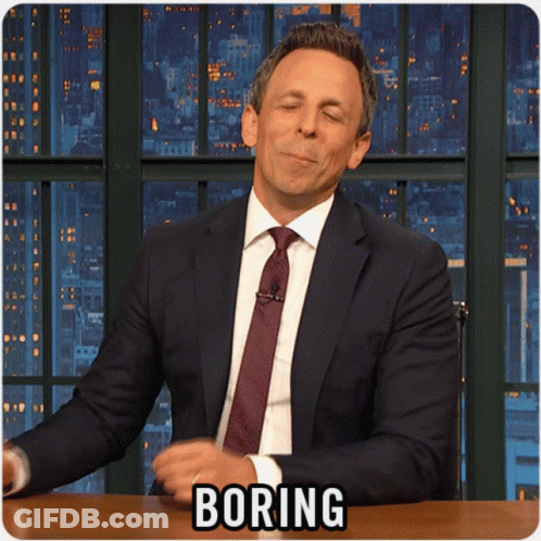 Man In Suit And Tie Saying Boring GIF