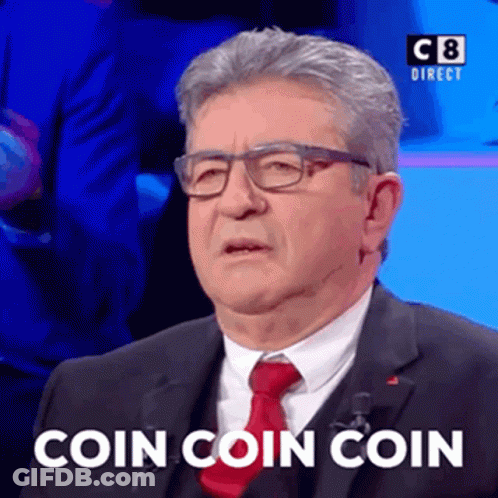 Man In Suit And Tie Saying Coin Coin Coin GIF