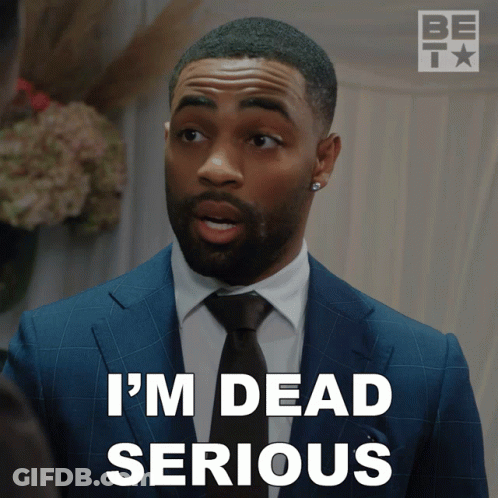 Man In Suit And Tie Saying Dead Serious GIF