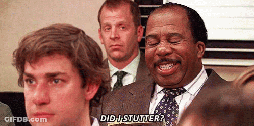 Man In Suit And Tie Saying Did I Stutter GIF