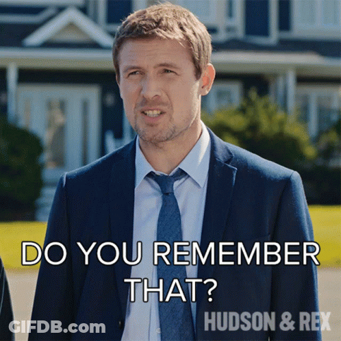 Man In Suit And Tie Saying Do You Remember That Hudson & Rex GIF