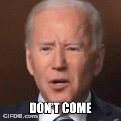 Man In Suit And Tie Saying Don't Come GIF