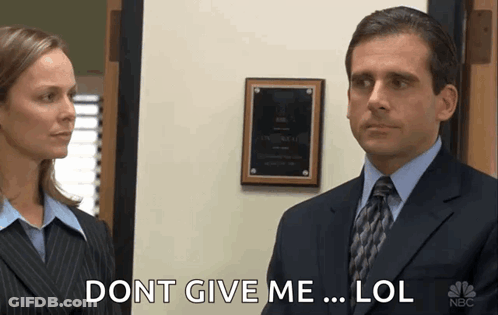 Man In Suit And Tie Saying Dont Give Me Lol GIF