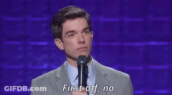 Man In Suit And Tie Saying First Off No GIF