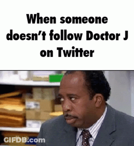 Man In Suit And Tie Saying Follow Doctor J GIF
