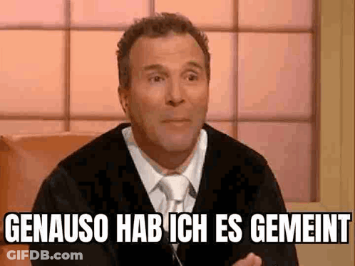 Man In Suit And Tie Saying Genauso Hab Ich Es Gemeint GIF