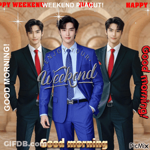 Man In Suit And Tie Saying Good Morning GIF
