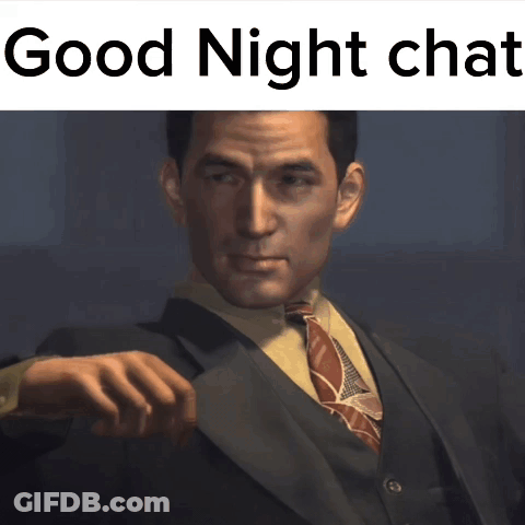 Man In Suit And Tie Saying Good Night Chat GIF