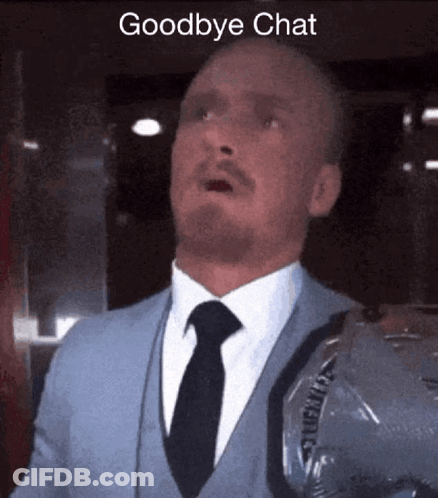 Man In Suit And Tie Saying Goodbye Chat GIF