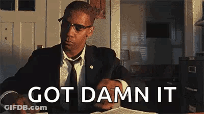 Man In Suit And Tie Saying Got Damn It GIF