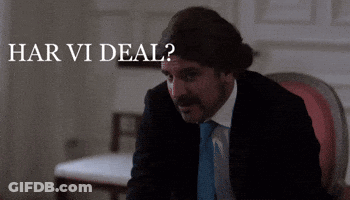 Man In Suit And Tie Saying Har Vi Deal GIF
