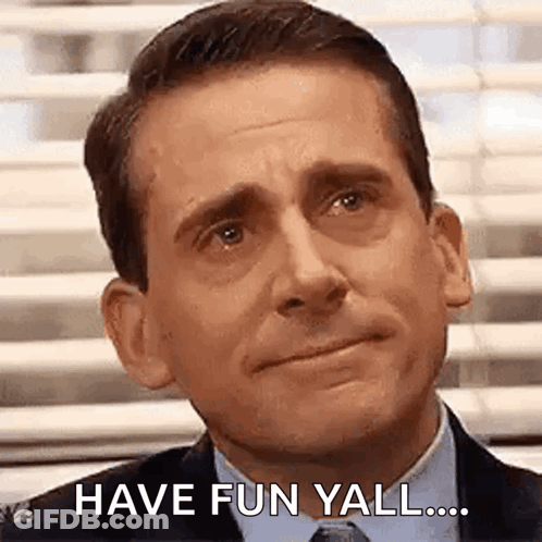 Man In Suit And Tie Saying Have Fun Yall GIF