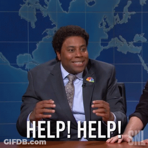 Man In Suit And Tie Saying Help GIF