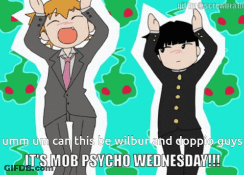 Man In Suit And Tie Saying It's Mob Psycho Wednesday GIF